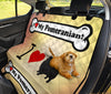 I Love My Pomeranian Print Pet Seat Cover