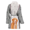 Cute Nova Scotia Duck Tolling Retriever Dog Print Women's Bath Robe