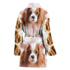 Cute Cavalier King Charles Spaniel Print Women's Bath Robe