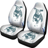 Black&White Rottweiler Print Car Seat Covers