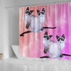 Snowshoe Cat Print Shower Curtains