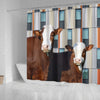 Simmental Cattle (Cow) Print Shower Curtain