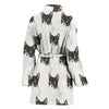 Cute Cat Patterns Print Women's Bath Robe