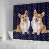 Cardigan Welsh Corgi Dog Print Shower Curtains