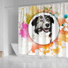 Colorful Aidi Dog Print Shower Curtain