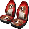 Amazing Beagle Dog Red Print Car Seat Covers