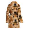 Golden Retriever Dog Print Women's Bath Robe