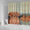 Vizsla Dog Print Shower Curtain