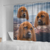 Lovely Redbone Coonhound Print Shower Curtains