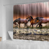 Amazing Horse Painting Print Shower Curtains