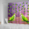 Monk Parakeet Parrot Print Shower Curtains