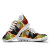 Red and Green Macaw Print Running Shoes