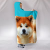 Cute Akita Dog Print Hooded Blanket