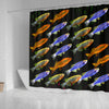 Slender Danios Fish Print Shower Curtains