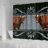 Maine Anjou Cattle (Cow) Print Shower Curtain