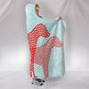 Lovely Heart Designed Dog Print Hooded Blanket