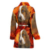 Basset Hound Print Women's Bath Robe