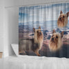 Cute Australian Silky Terrier Print Shower Curtains