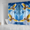 Salmon Crested Cockatoo Print Shower Curtains