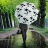 Bullterrier Dog Silhouettes Print Umbrellas