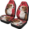 Cute English Foxhound Print Car Seat Covers