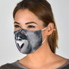 Cute Alaskan Malamute Print Face Mask