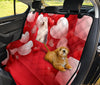 Old English Sheepdog On Red Print Pet Seat Covers