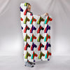 Great Dane Dog Pattern Print Hooded Blanket