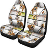 Bulldog Collage Print Car Seat Covers