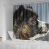 Papillon Dog Side View Print Shower Curtains