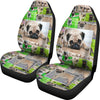 Cute Pug Dog Collage Print Car Seat Covers