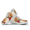 Pomeranian With Rose Print Running Shoes