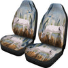 Chianina Cattle (Cow) Print Car Seat Covers
