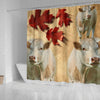 Charolais Cattle (Cow) Print Shower Curtain