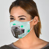 Cute Weimaraner Dog Print Face Mask