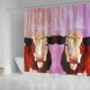 Simmental Cattle (Cow) Print Shower Curtains