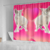 Devon Rex Cat Print Shower Curtain