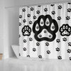 Dog Paws Print Shower Curtain