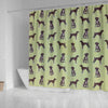 German Shorthaired Pointer Dog Pattern Print Shower Curtains