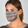 Chow Chow Heart Patterns Print Face Mask