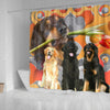 Hovawart Dog Print Shower Curtains