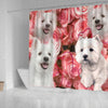 West Highland White Terrier Print Shower Curtains