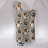 Borzoi Dog Patterns Print Hooded Blanket