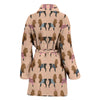 Yorkie Dog Pattern Pattern Print Women's Bath Robe