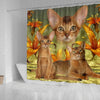 Abyssinian Cat Print Shower Curtains
