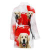 Golden Retriever Print Women's Bath Robe