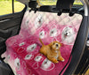 Samoyed On Pink Print Pet Seat Covers