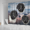 Lovely Newfoundland Dog Print Shower Curtains