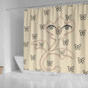 Butterfly Eyes Print Shower Curtain