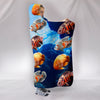 Oscar Fish Print Hooded Blanket